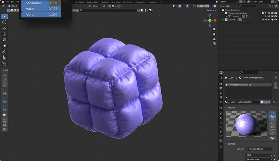 creating 3d model by software